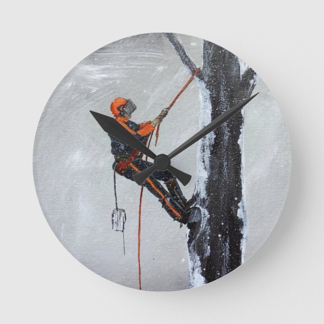 Horloge Ronde Long-courrier Husqvarna d'arboriste (Recto)