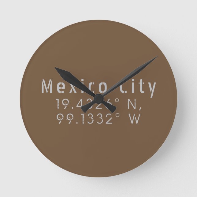 Horloge Ronde Longitude de la latitude de Mexico (Recto)
