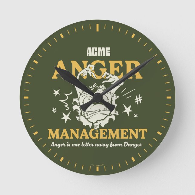 Horloge Ronde LOONEY TUNES™ |TAZ™ ACME Anger Management (Recto)