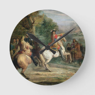 Horloge Ronde Louis XIV (1638-1715) surveillant le siège de ci