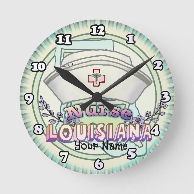 Horloge Ronde Louisiana Nurse (Recto)