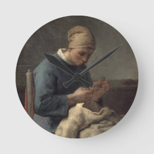 Horloge Ronde L'ouvrière couturière