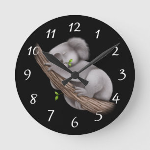 Horloge Ronde Love Koala Bears