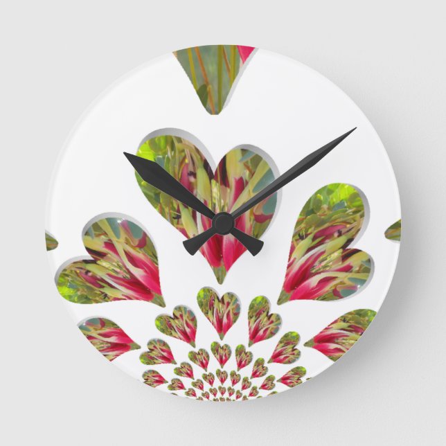 Horloge Ronde Lovely Hearts Humanitarian Day Le monde a besoin d (Recto)
