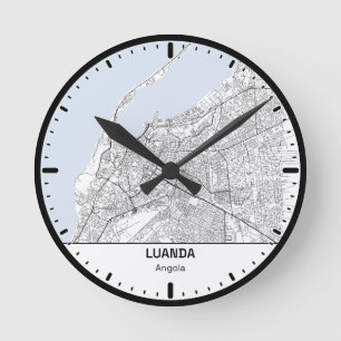 Horloge Ronde Luanda Clock City Line Art