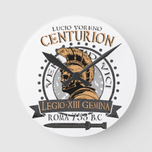 Horloge Ronde Lucius Voreno, un célèbre centurion romain