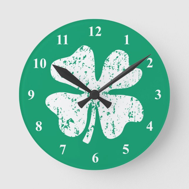 Horloge Ronde Lucky 4 | St Patrick's Day clock (Recto)