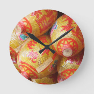 Horloge Ronde Lucky Chinese Paper Lanterns