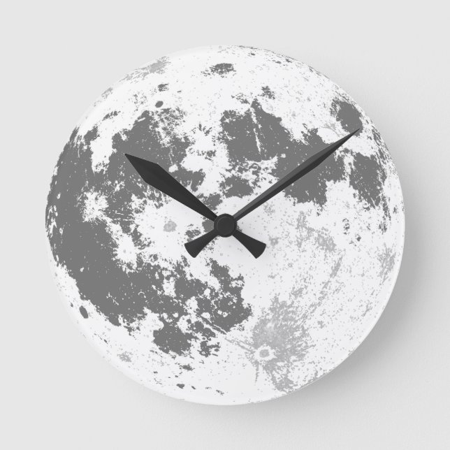 Horloge Ronde Lune Pleine lune brillante Superlune (Recto)
