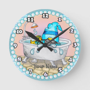 Horloge Ronde Lutin de bain 