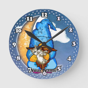 Horloge Ronde Lutin de lune