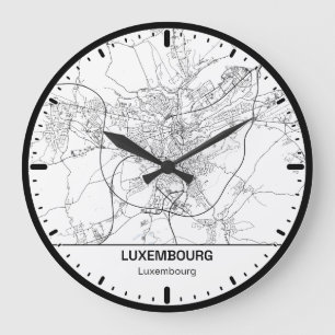 Horloge Ronde Luxembourg Clock City Line Art
