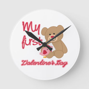 Horloge Ronde Ma première Saint Valentin