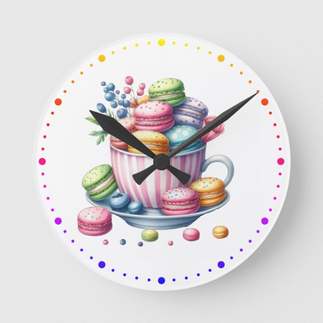 Horloge Ronde Macarons Reloj de pared (Recto)