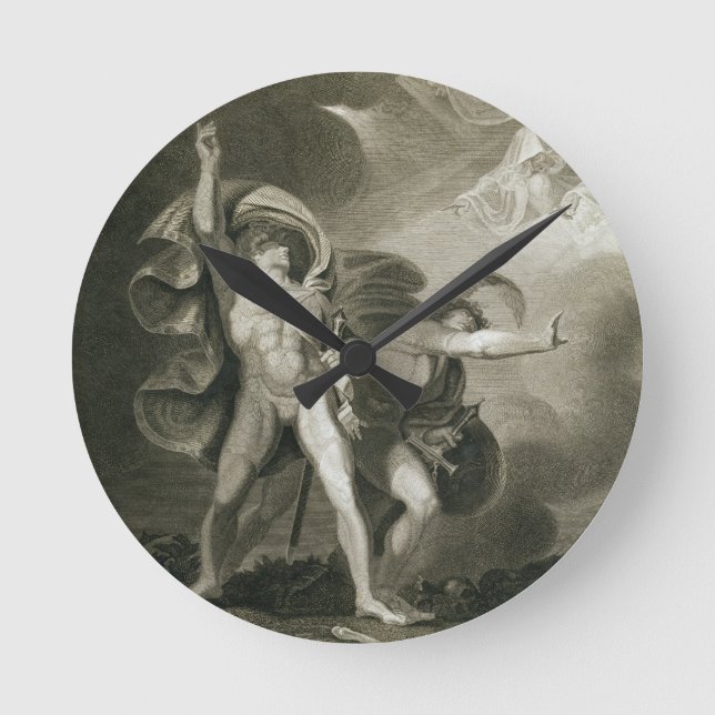 Horloge Ronde Macbeth, Banquo et les trois sorcières sur la (Recto)