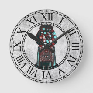 Horloge Ronde Machine de gumball rétro