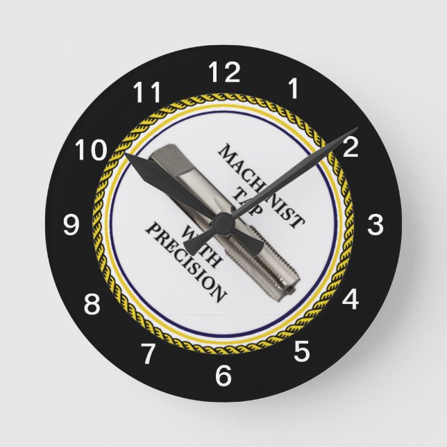 HORLOGE RONDE MACHINE TAP AVEC PRECISION (Recto)