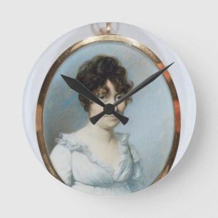 Horloge Ronde Madame de la famille émoussée (la semaine et
