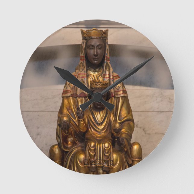 Horloge Ronde Madonna de Montserrat Black Madonna Espagne (Recto)