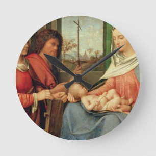 Horloge Ronde Madonna et enfant avec les saints 2
