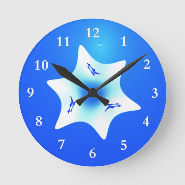Horloge Ronde Magen Lavan (Étoile blanche) (Recto)