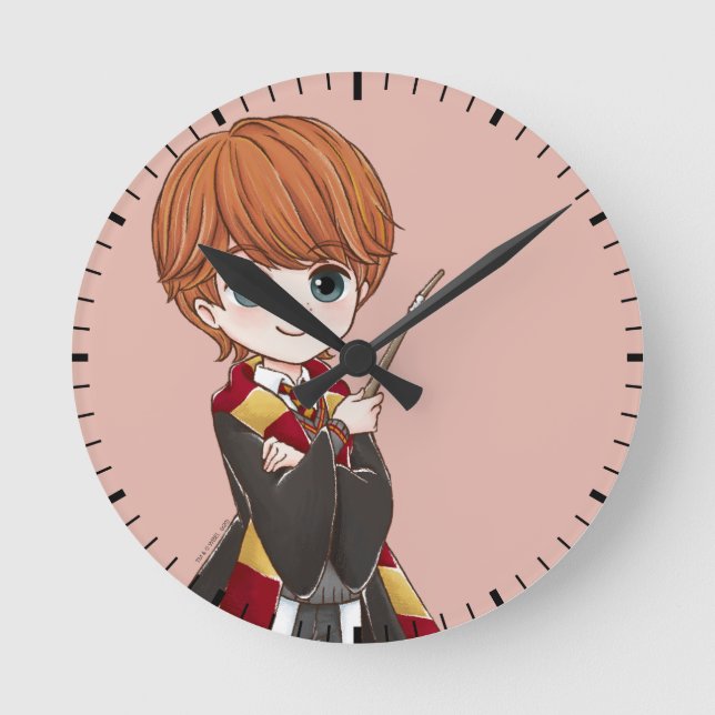 Horloge Ronde Magical Ron Weasley Watercolor (Recto)