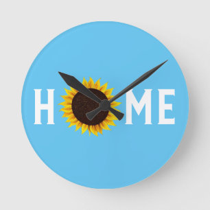 Horloge Ronde Maison de tournesol