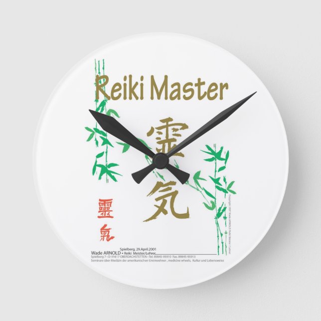 Horloge Ronde Maître de Reiki (Recto)