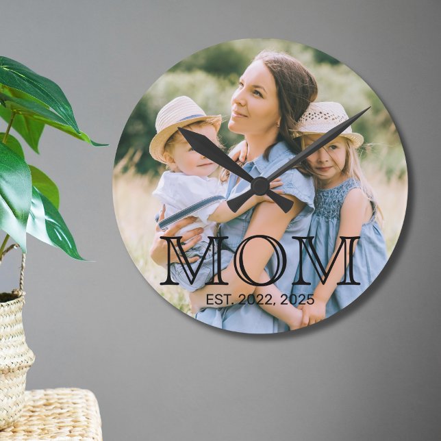 Horloge Ronde Maman a établi la photo (Créateur téléchargé)