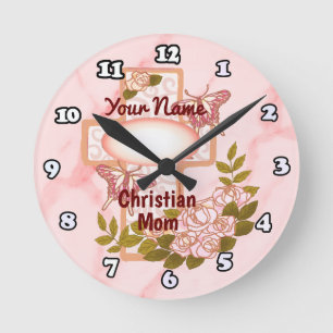 Horloge Ronde Maman chrétienne