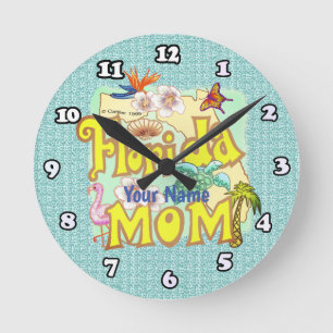 Horloge Ronde Maman de Floride