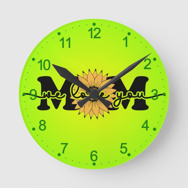 Horloge Ronde Maman I Love You Mother's Day-43250 (Recto)
