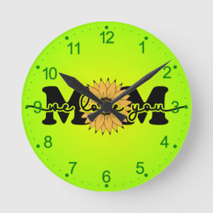 Horloge Ronde Maman Je t'aime - Fête des Mères