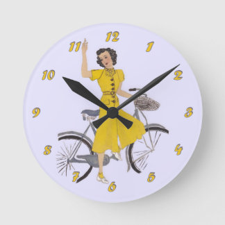 Horloge Ronde Maman's Bike Lady