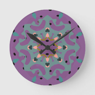 Horloge Ronde Mandala floral