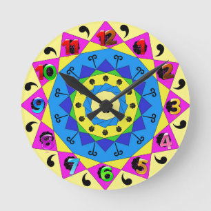 Horloge Ronde Mandala Wall Clock