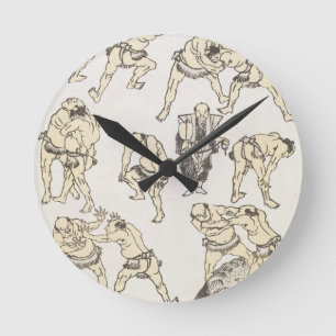 Horloge Ronde Manga: studies of gestures and postures of wrestle