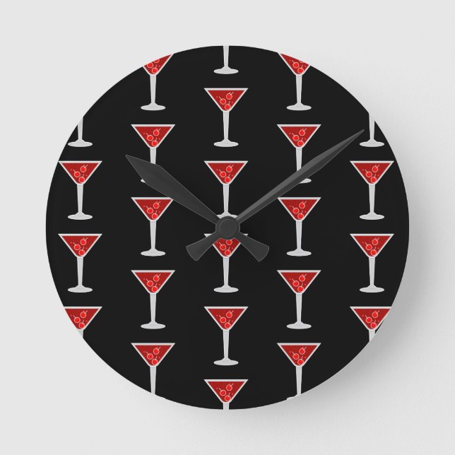 Horloge Ronde Manhattan Cocktail Alcohol Liquor Lovers (Recto)