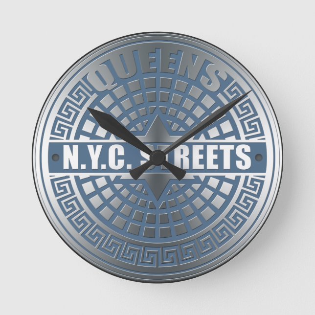 Horloge Ronde Manhole Couvre Queens (Recto)