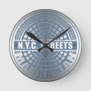 Horloge Ronde Manhole Covers Manhattan
