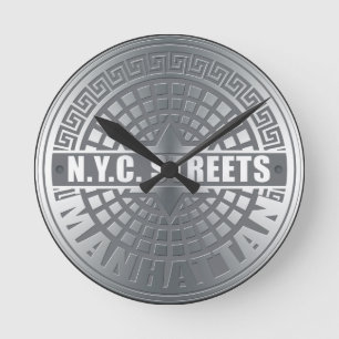 Horloge Ronde Manhole Covers Manhattan