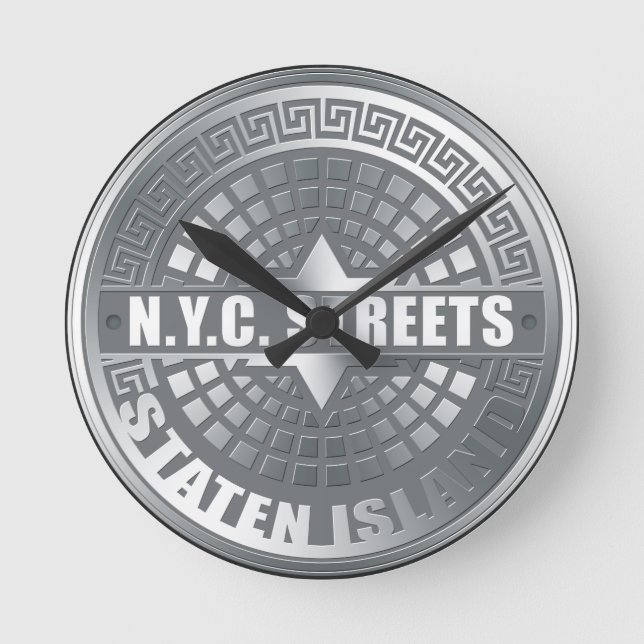 Horloge Ronde Manhole Staten Island Grey (Recto)