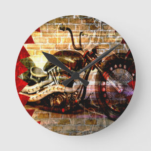 Horloge Ronde Manie de moto