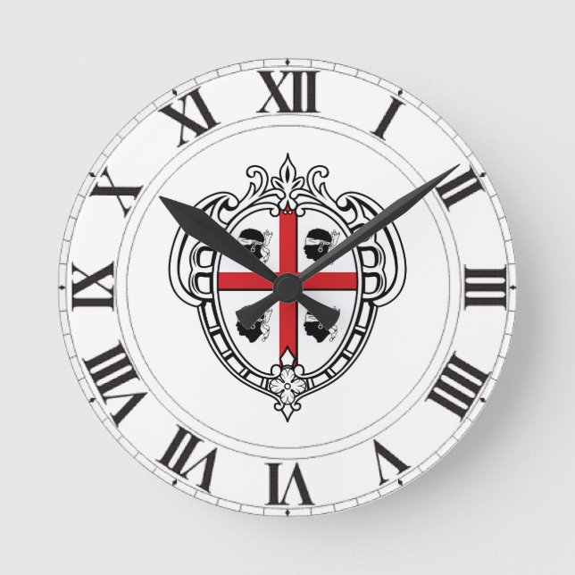 Horloge Ronde Manteau de la Sardaigne (Italie) des bras (Recto)
