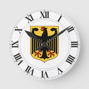 Horloge Ronde Manteau de l'Allemagne des bras