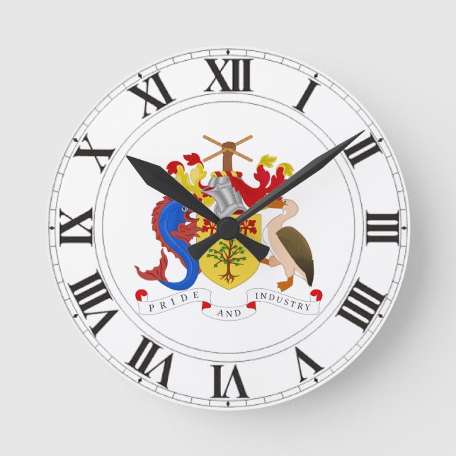 Horloge Ronde Manteau des Barbade des bras (Recto)