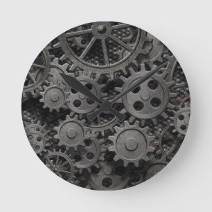 Horloge Ronde Many old rusty metal gears or machine
