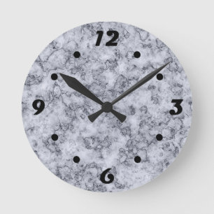 Horloge Ronde Marbre gris bleu