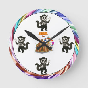 Horloge Ronde Marcel, civette mime