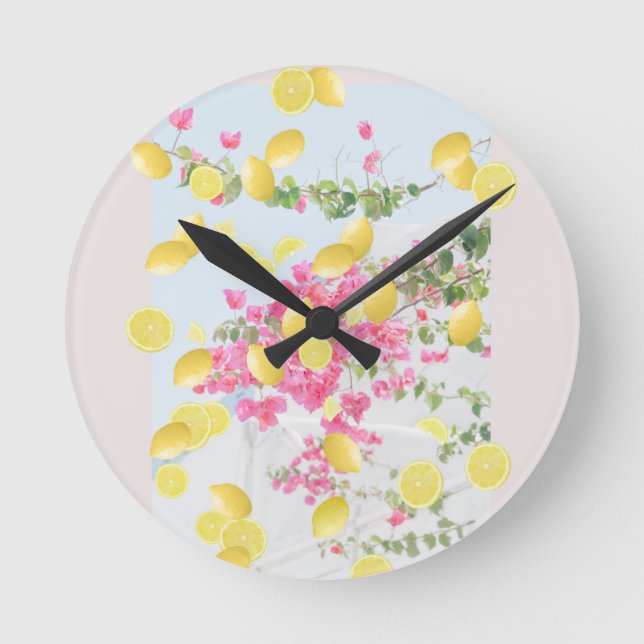 Horloge Ronde Marché Positano Italie #1 #mur #art (Recto)